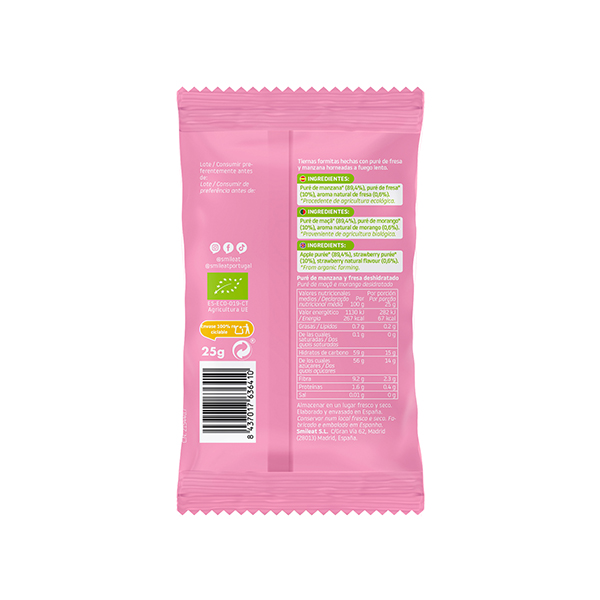 Snacks fresa manzana 25g ECO