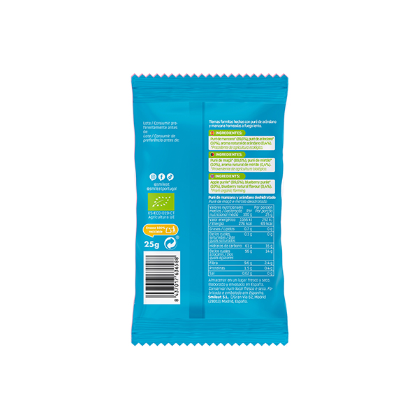 Snack  arándano manzana 25g ECO