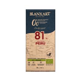 Choco Peru 81% sin azúcar 80g ECO