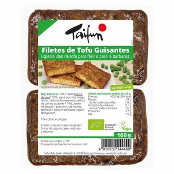 Filets tofu pèsols 160g ECO