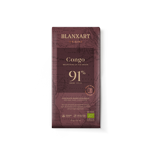 Xocolata negre 91% Congo 75g ECO