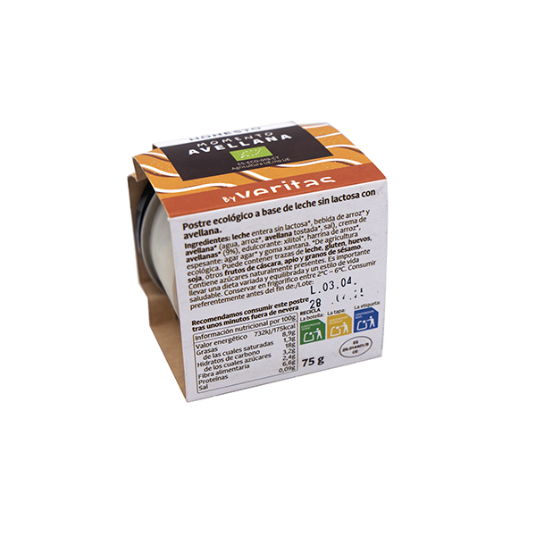 Postre avellana 75g ECO