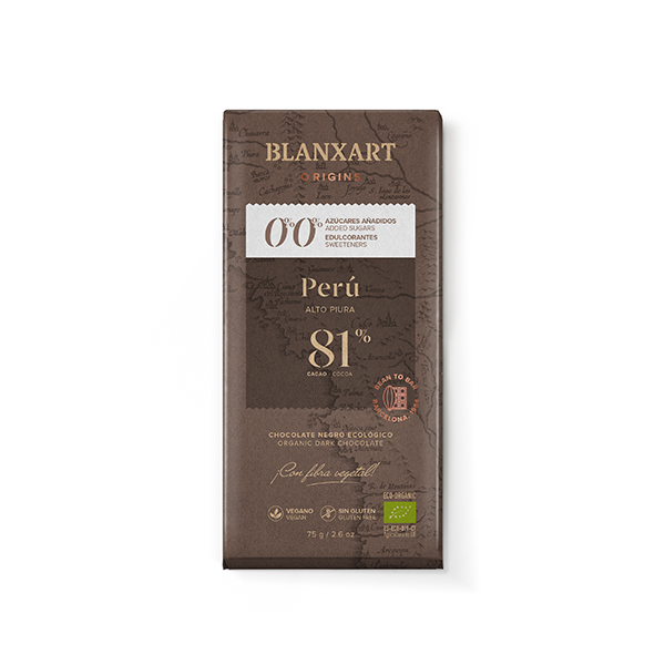 Chocolat perú 81% s/azu 75g ECO