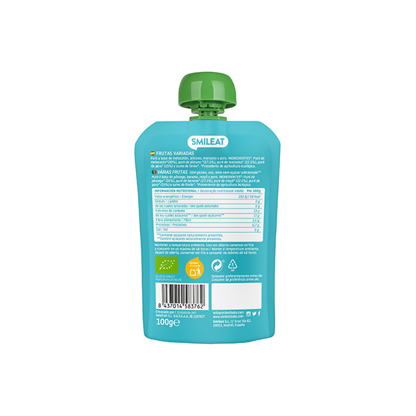 Pouch fruites variades 100g ECO