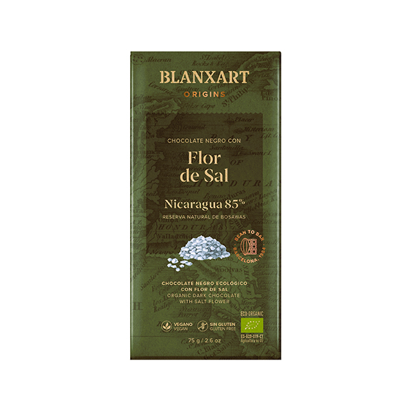Xocolata negre flor de sal 75g ECO