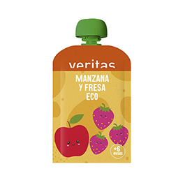 Puré manzana y fresa 100g ECO