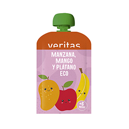 Puré poma mango platan 100g ECO