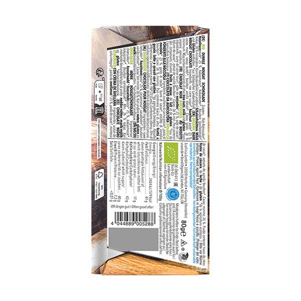 Xocolata negra nougat 80g ECO