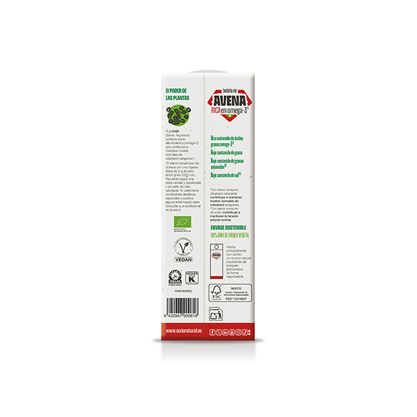 Bebida avena omega3 1l ECO