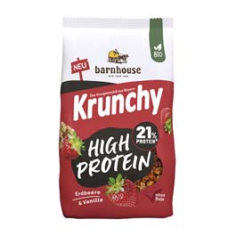 Crunchy proteina fresa 450g ECO