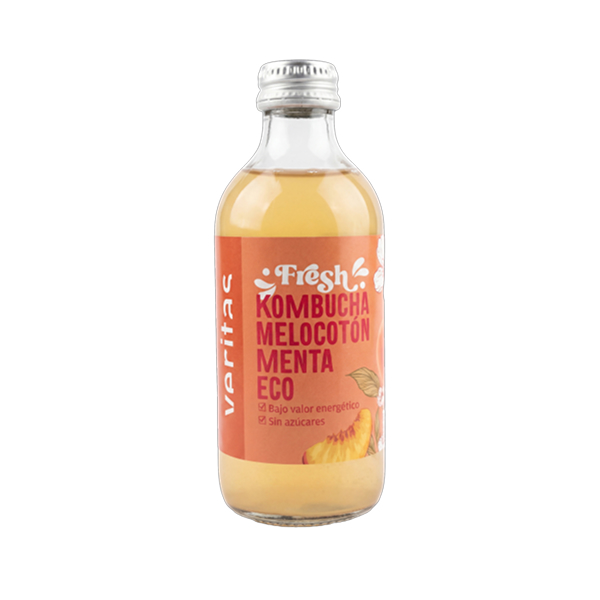 Kombucha menta melocot 250ml ECO