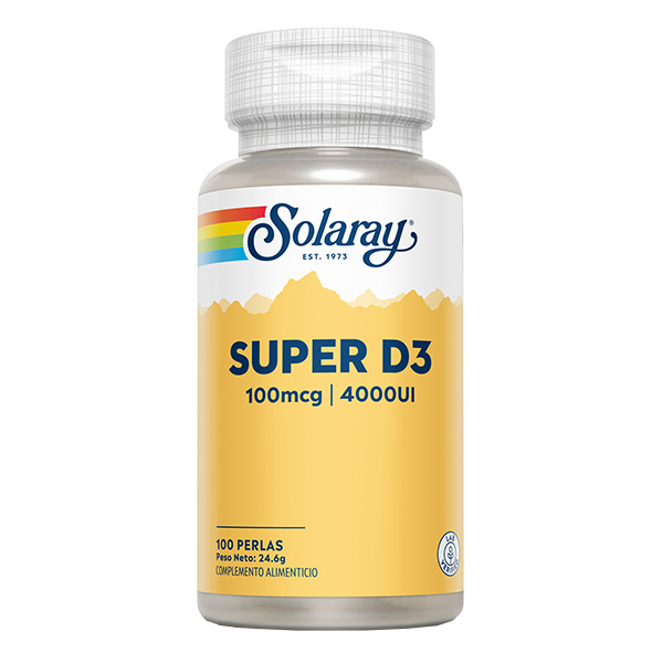 Vitamina D3 4000UI Solaray 100 perlas