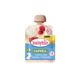 Pouch cabra manzana frambuesa 85g ECO